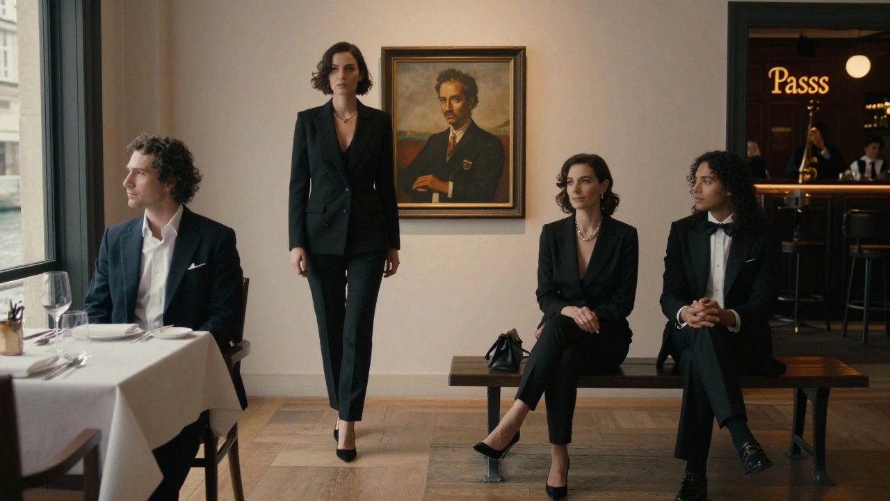 Four distinct companions each in their own elegant Paris 8 setting, representing different styles of companionship.